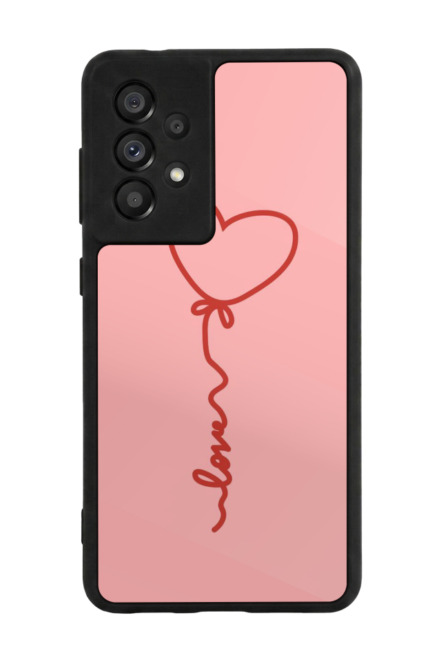 Samsung Galaxy A73 Uyumlu Kalp Love Tasarımlı Glossy Premium Kılıf