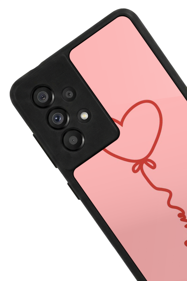 Samsung Galaxy A73 Uyumlu Kalp Love Tasarımlı Glossy Premium Kılıf