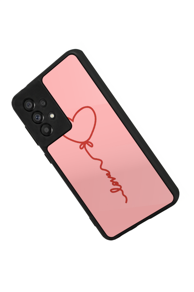 Samsung Galaxy A73 Uyumlu Kalp Love Tasarımlı Glossy Premium Kılıf