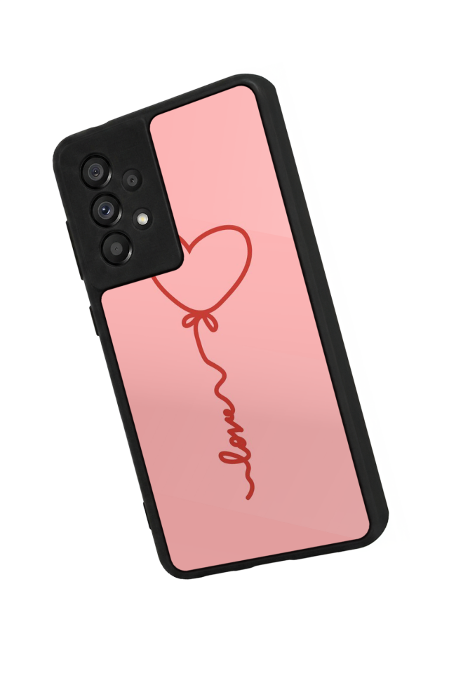 Samsung Galaxy A73 Uyumlu Kalp Love Tasarımlı Glossy Premium Kılıf