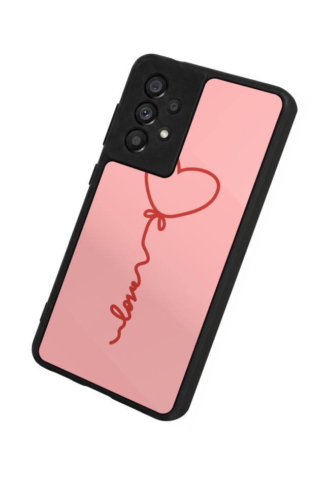Samsung Galaxy A73 Uyumlu Kalp Love Tasarımlı Glossy Premium Kılıf