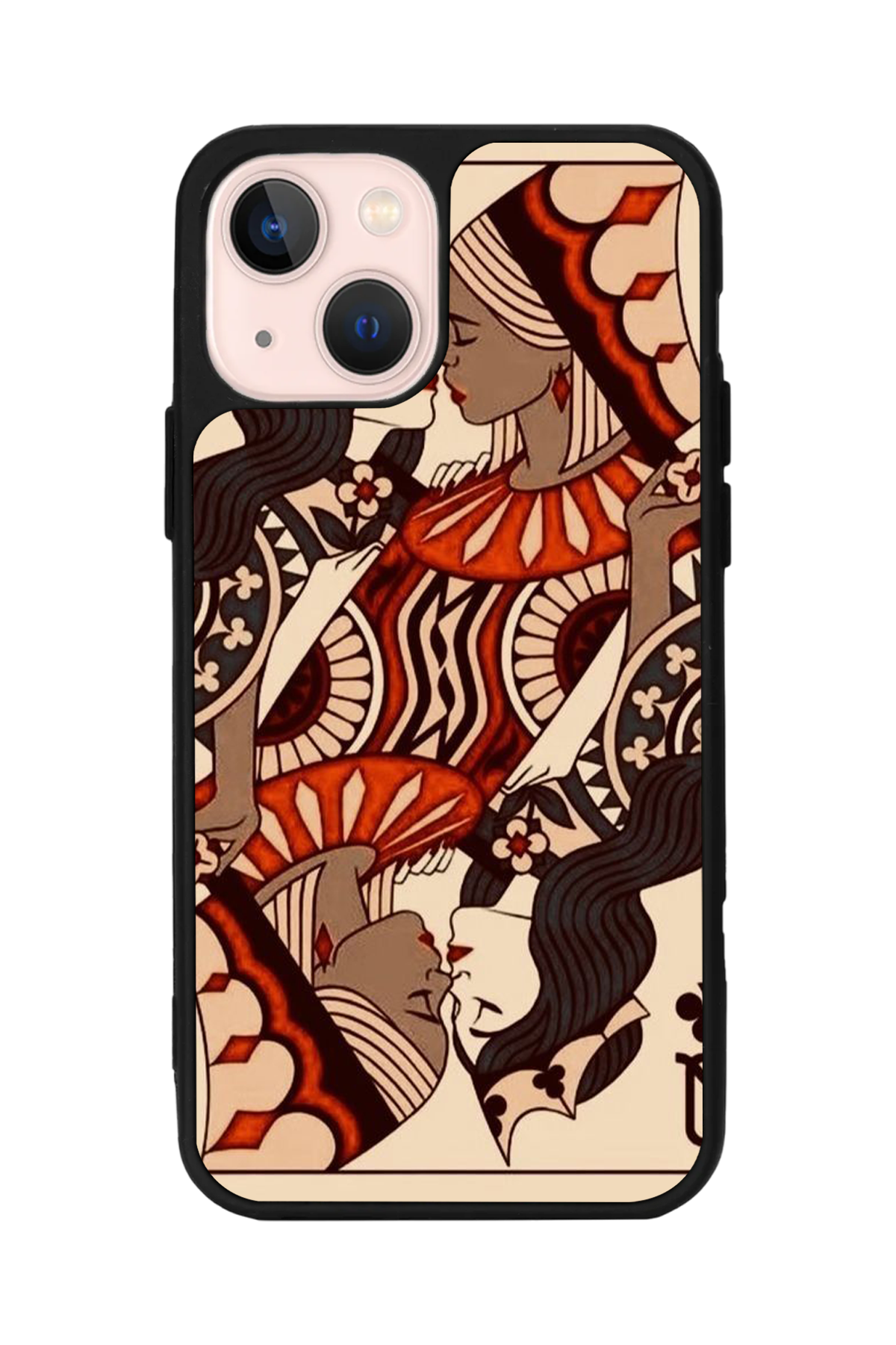 iPhone 14 Plus Uyumlu Kalp Love Tasarımlı Glossy Premium Kılıf