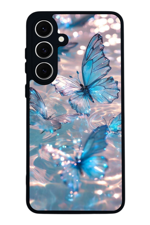 Samsung Galaxy S24 FE Uyumlu Kelebek Tasarımlı Glossy Premium Kılıf