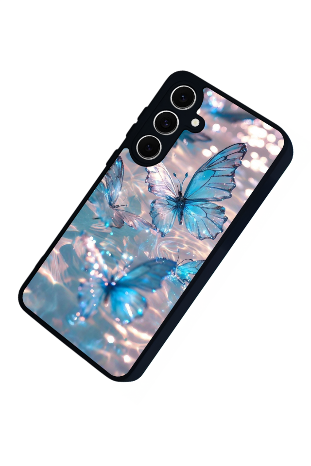 Samsung Galaxy S24 FE Uyumlu Kelebek Tasarımlı Glossy Premium Kılıf