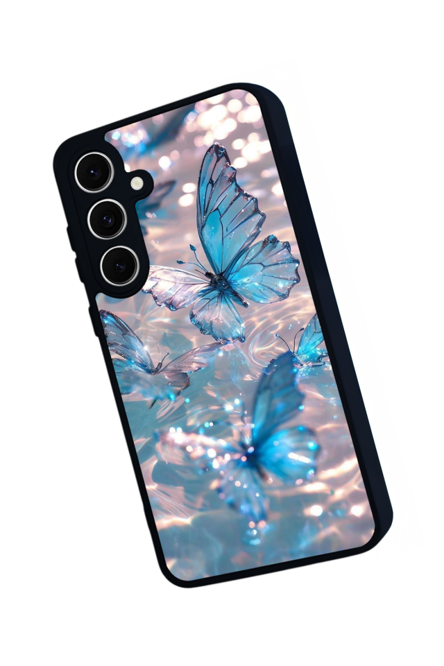 Samsung Galaxy S24 FE Uyumlu Kelebek Tasarımlı Glossy Premium Kılıf
