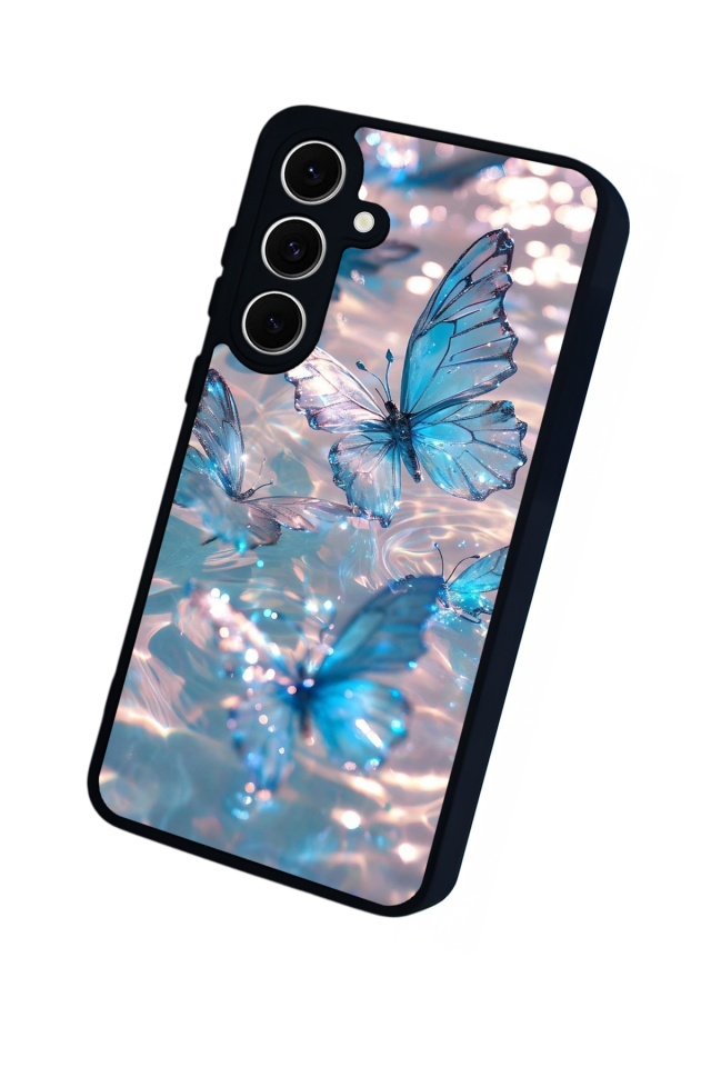 Samsung Galaxy S24 FE Uyumlu Kelebek Tasarımlı Glossy Premium Kılıf
