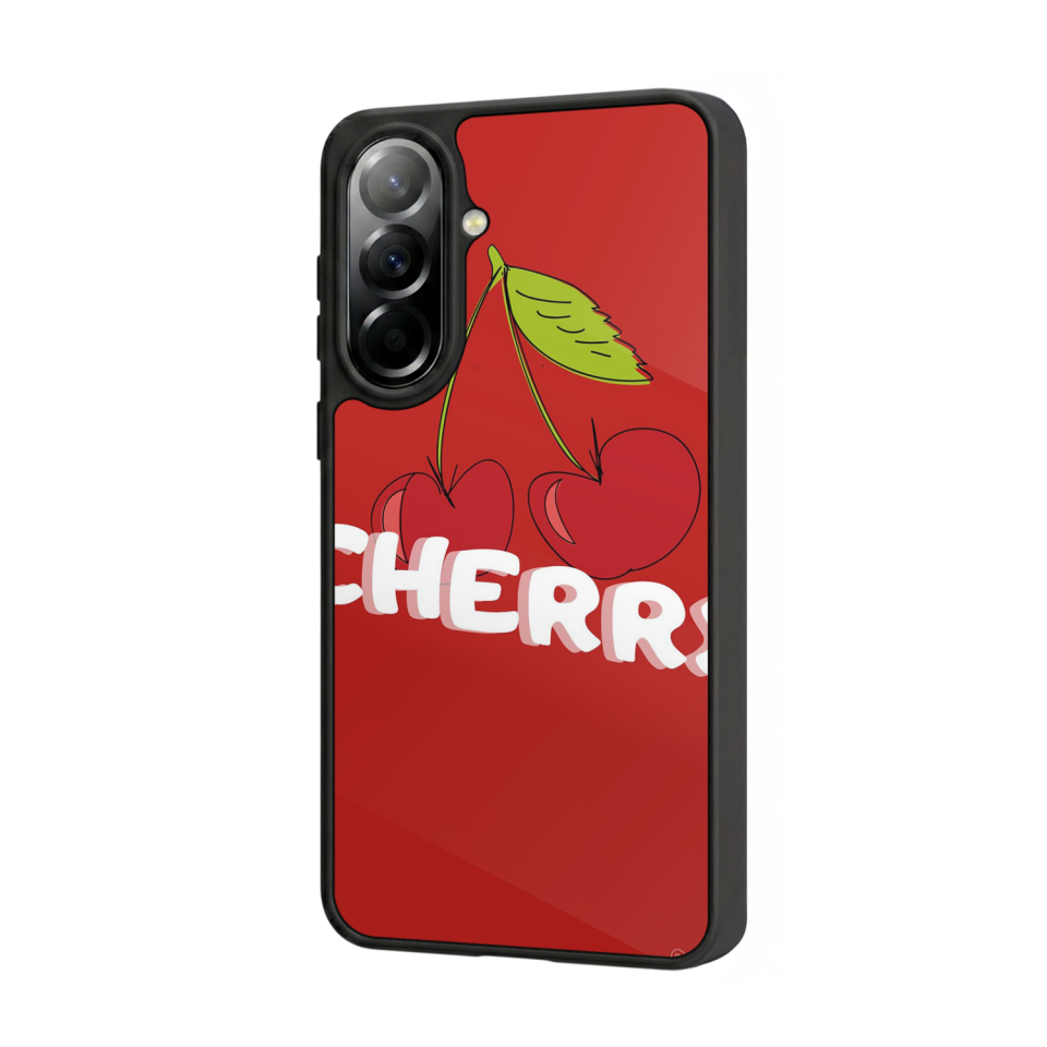 Samsung Galaxy A57 Uyumlu Kiraz Tasarımlı Glossy Premium Kılıf