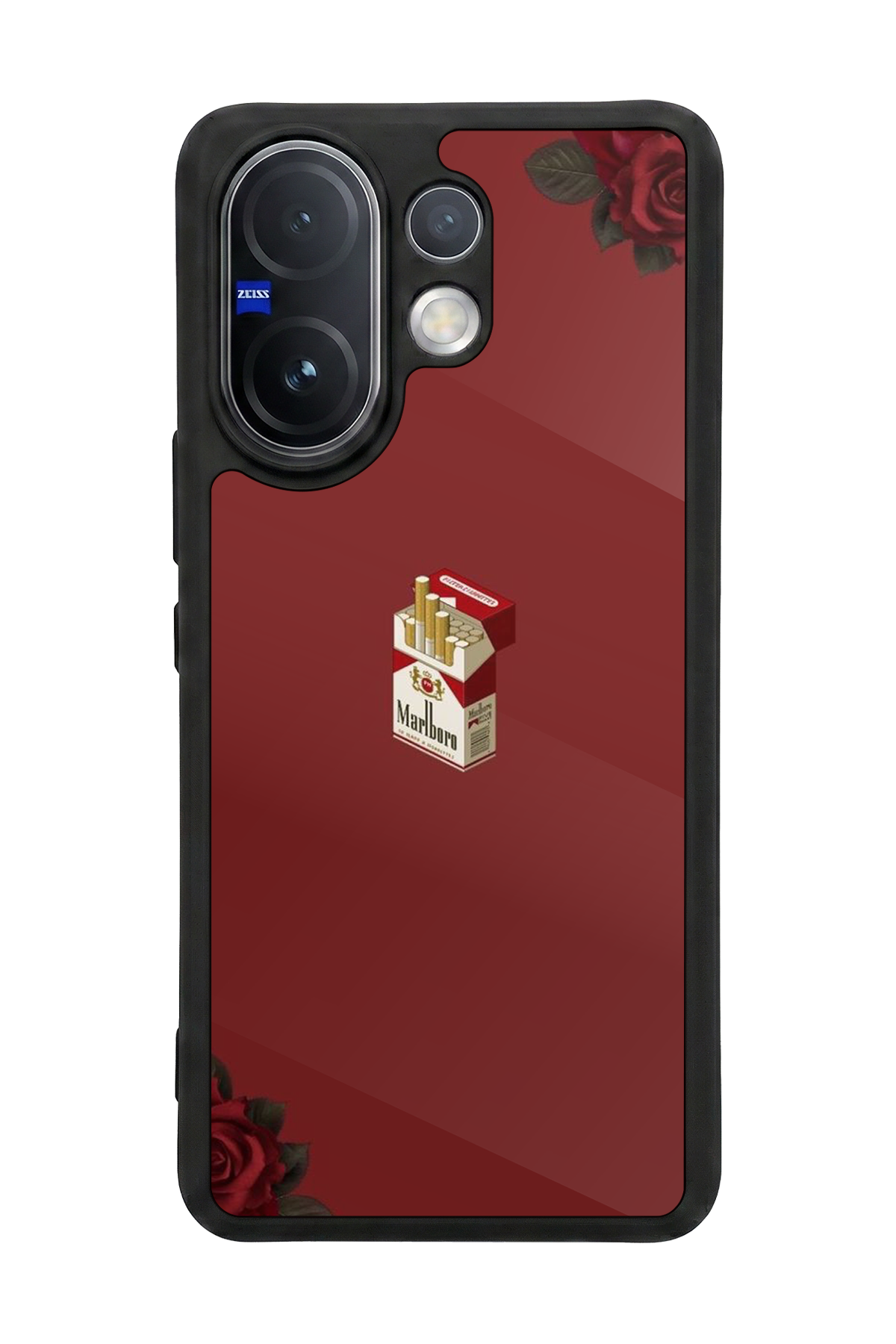 Vivo V60 Uyumlu Kirmizi Tasarımlı Glossy Premium Kılıf