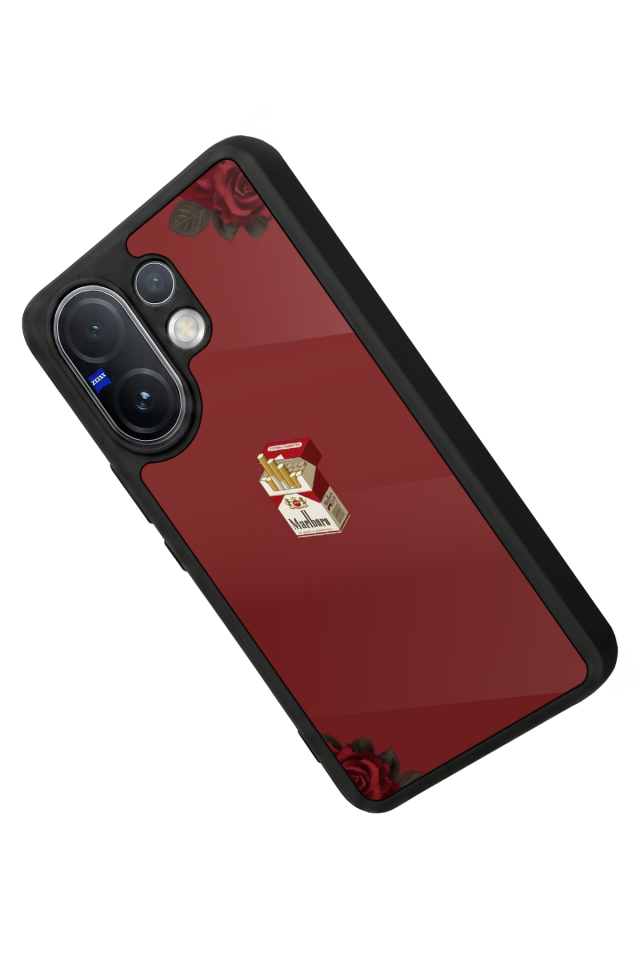 Vivo V60 Uyumlu Kirmizi Tasarımlı Glossy Premium Kılıf