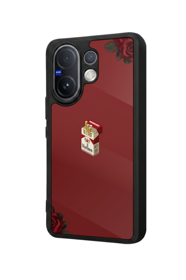 Vivo V60 Uyumlu Kirmizi Tasarımlı Glossy Premium Kılıf
