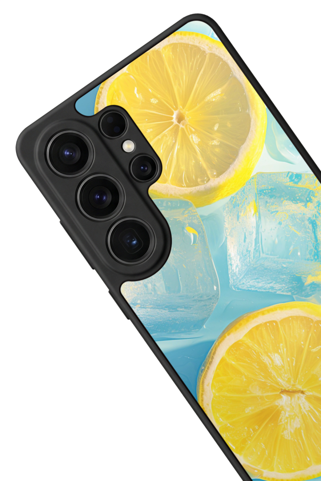 Samsung Galaxy S26 Ultra Uyumlu Limon Tasarımlı Glossy Premium Kılıf
