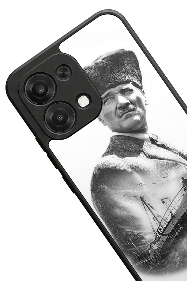 Oppo A6 Pro Uyumlu Mustafa Kemal Ataturk Tasarımlı Glossy Premium Kılıf