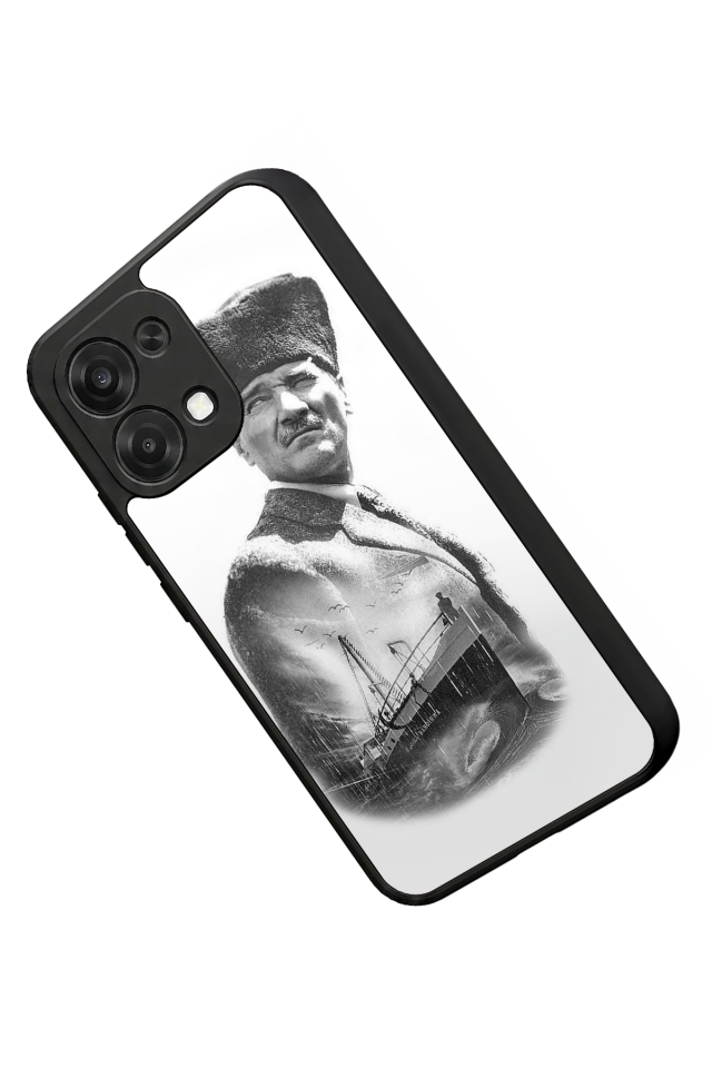 Oppo A6 Pro Uyumlu Mustafa Kemal Ataturk Tasarımlı Glossy Premium Kılıf