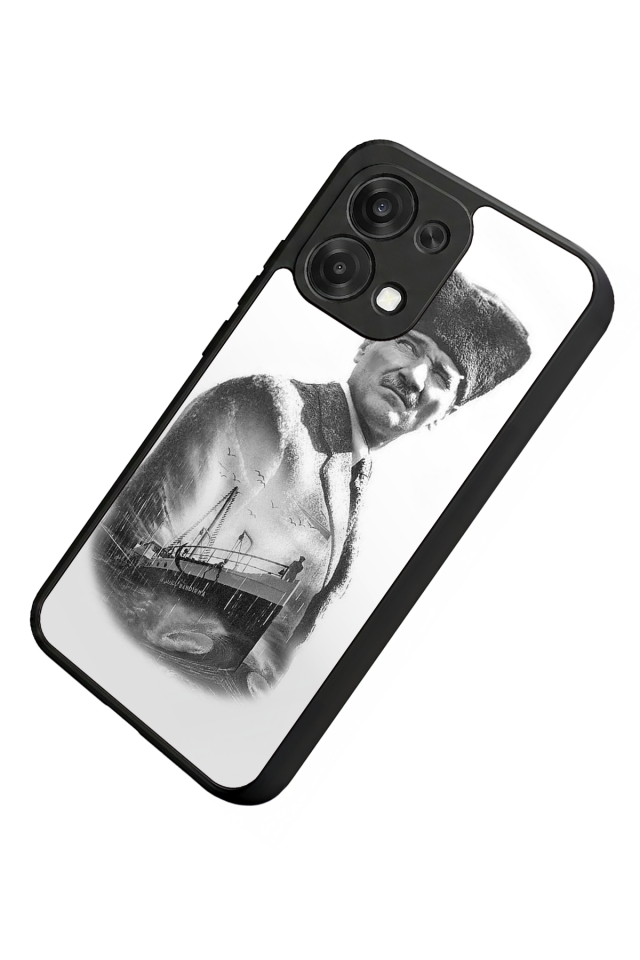 Oppo A6 Pro Uyumlu Mustafa Kemal Ataturk Tasarımlı Glossy Premium Kılıf