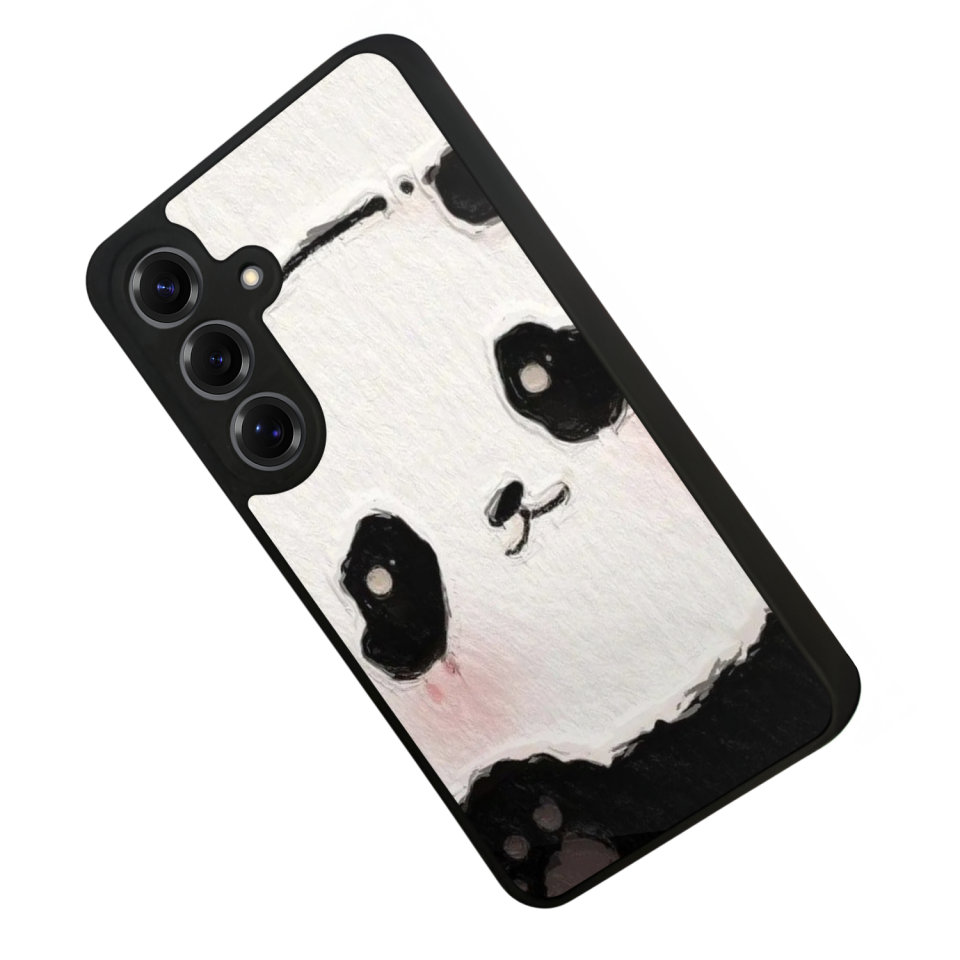 Samsung Galaxy S25 Uyumlu Panda Tasarımlı Glossy Premium Kılıf