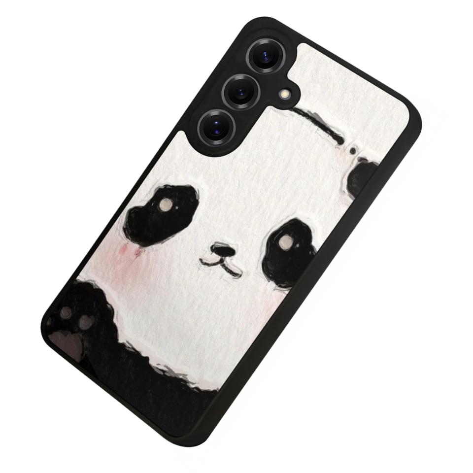 Samsung Galaxy S25 Uyumlu Panda Tasarımlı Glossy Premium Kılıf