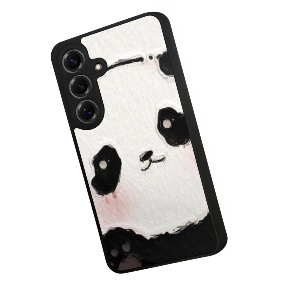 Samsung Galaxy S25 Uyumlu Panda Tasarımlı Glossy Premium Kılıf