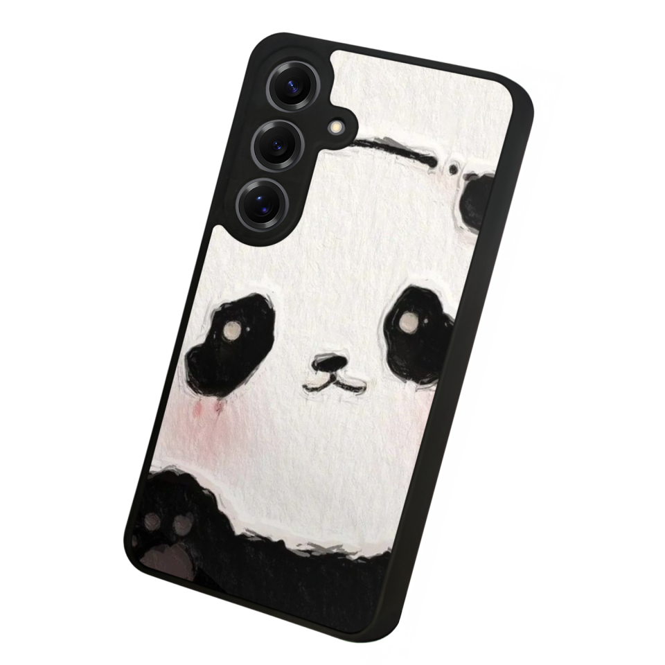 Samsung Galaxy S25 Uyumlu Panda Tasarımlı Glossy Premium Kılıf
