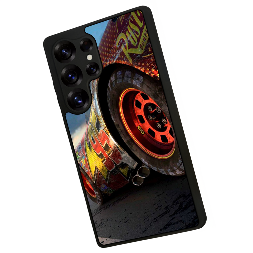 Samsung Galaxy S25 Ultra Uyumlu Şimsek McQueen Tasarımlı Glossy Premium Kılıf