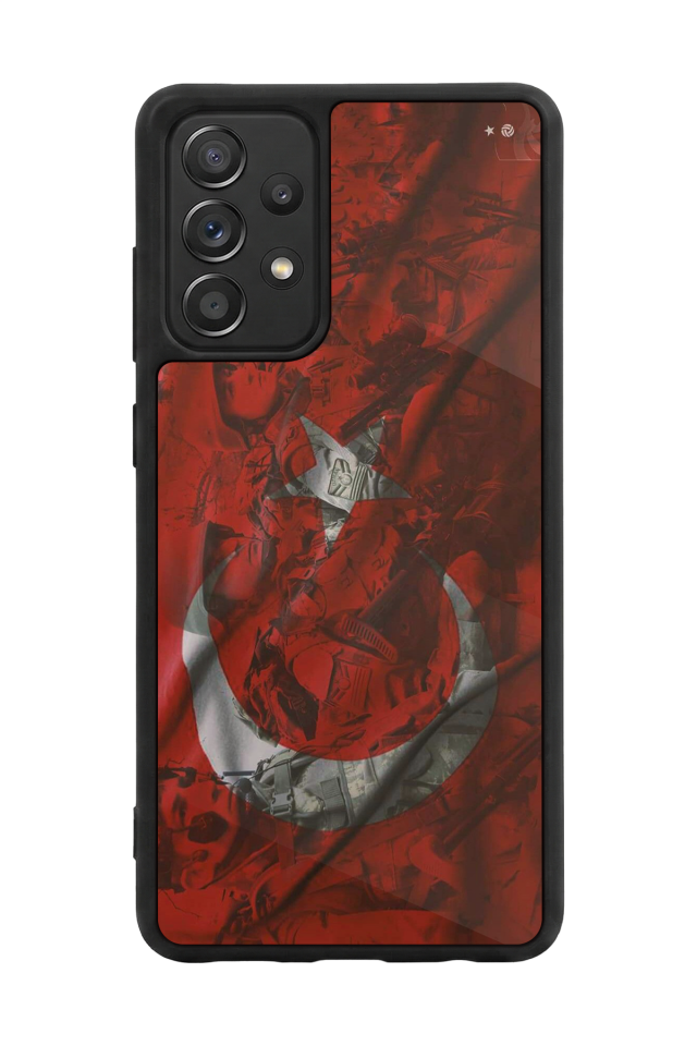 Samsung Galaxy A72 Uyumlu Türk Bayragi Tasarımlı Glossy Premium Kılıf