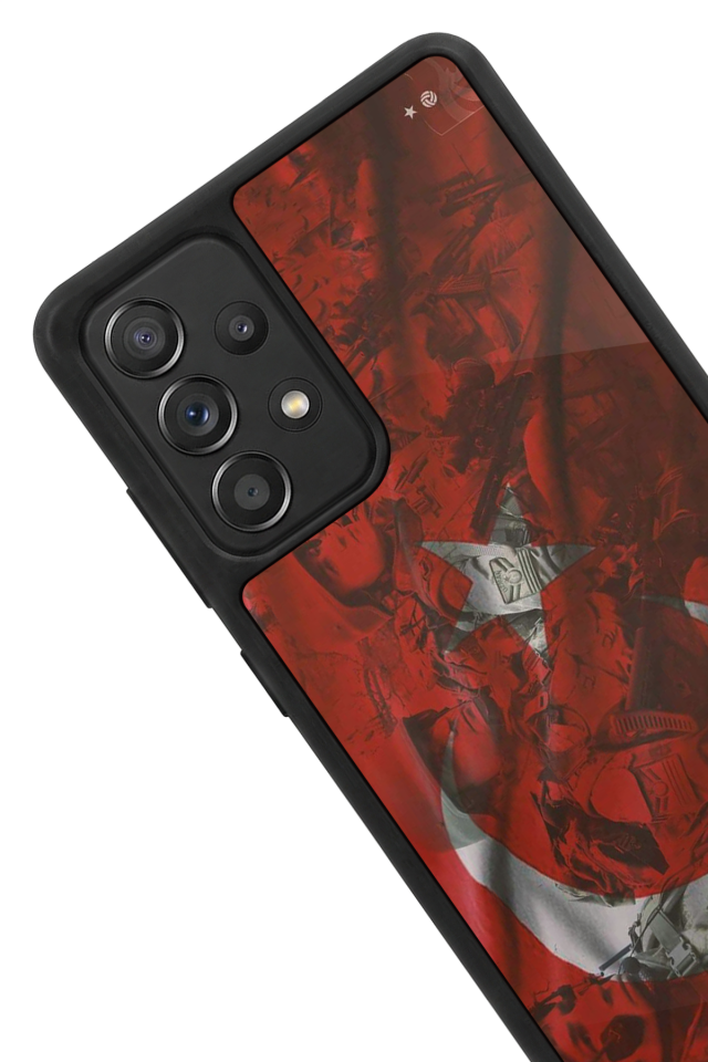Samsung Galaxy A72 Uyumlu Türk Bayragi Tasarımlı Glossy Premium Kılıf