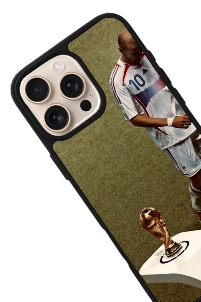 iPhone 14 Pro Uyumlu Zidane Tasarımlı Glossy Premium Kılıf