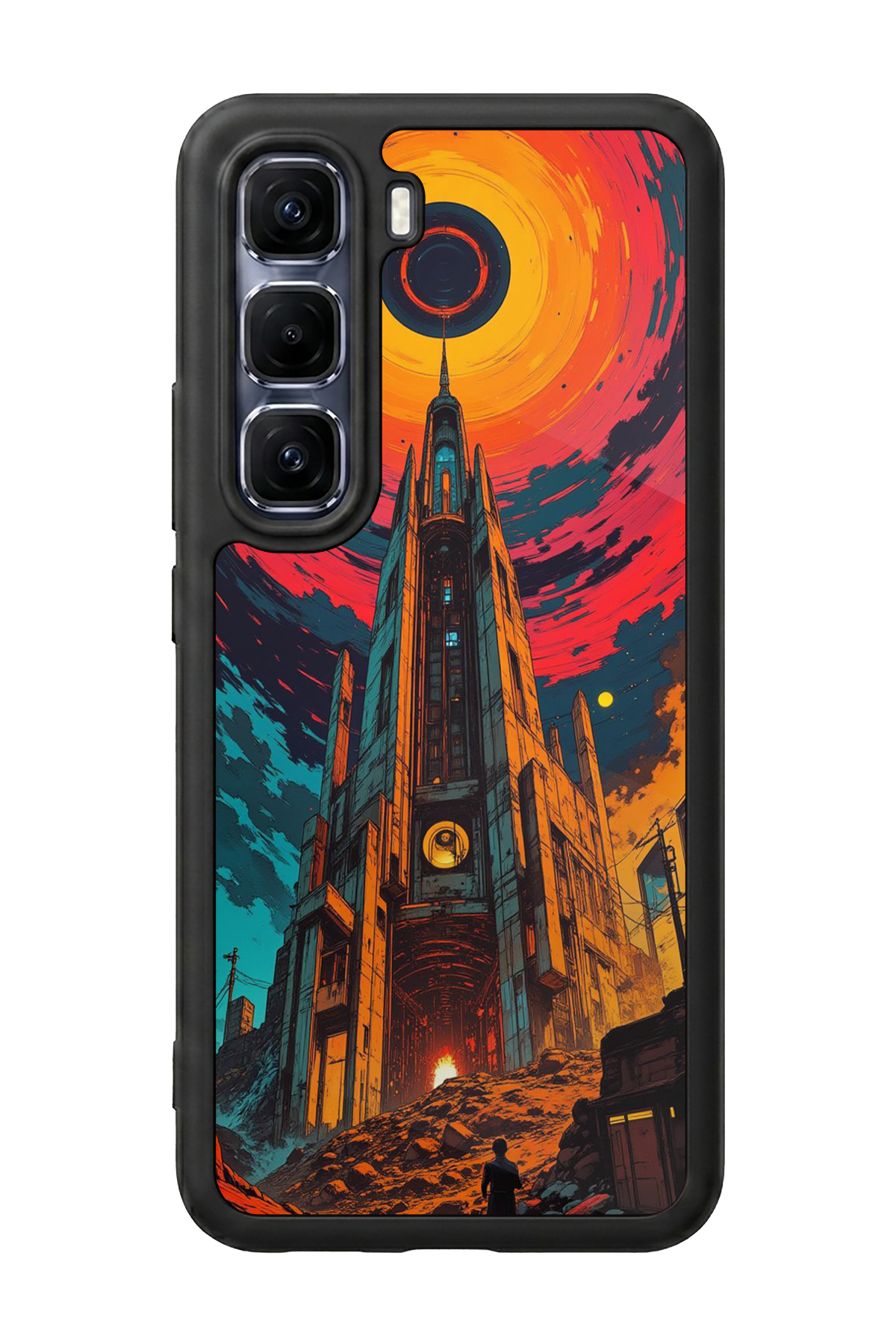Infinix Hot 60 Pro Plus Uyumlu Abstract Tasarımlı Glossy Premium Kılıf