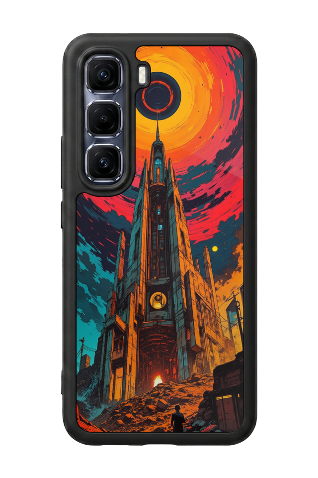 Infinix Hot 60 Pro Plus Uyumlu Abstract Tasarımlı Glossy Premium Kılıf