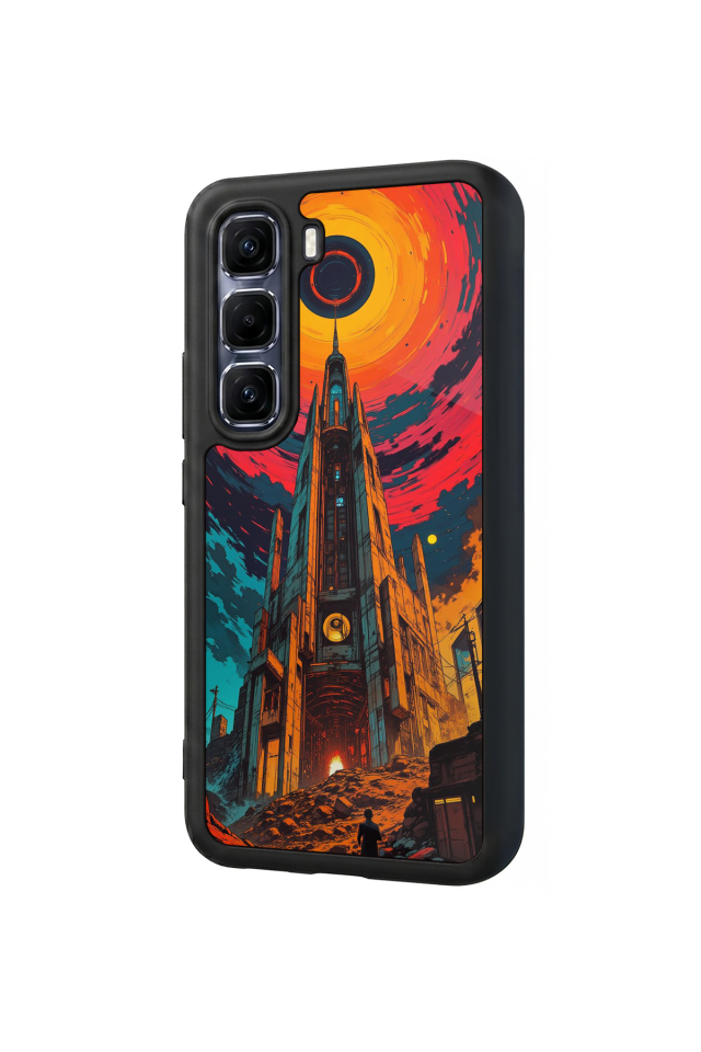 Infinix Hot 60 Pro Plus Uyumlu Abstract Tasarımlı Glossy Premium Kılıf