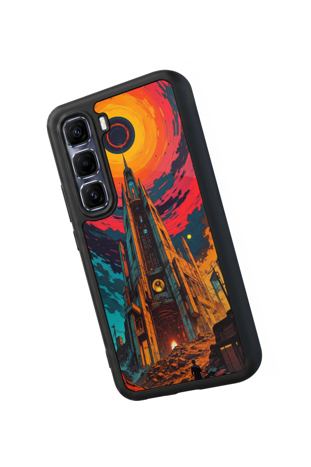 Infinix Hot 60 Pro Plus Uyumlu Abstract Tasarımlı Glossy Premium Kılıf