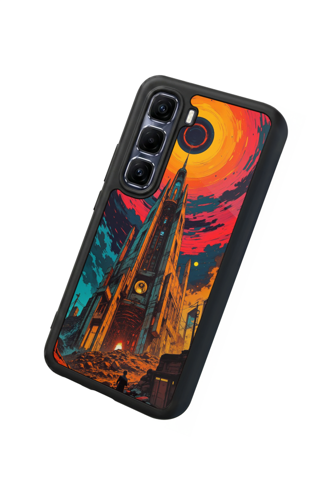 Infinix Hot 60 Pro Plus Uyumlu Abstract Tasarımlı Glossy Premium Kılıf
