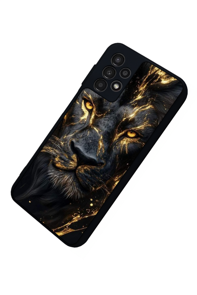 Samsung Galaxy A13 Uyumlu Aslan Tasarımlı Glossy Premium Kılıf