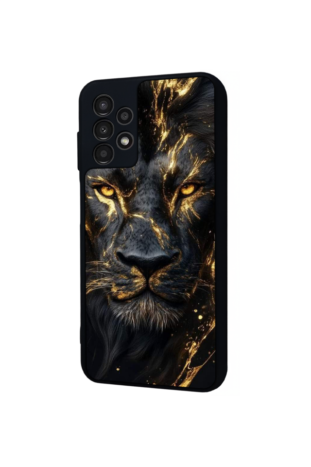 Samsung Galaxy A13 Uyumlu Aslan Tasarımlı Glossy Premium Kılıf