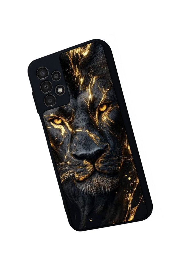 Samsung Galaxy A13 Uyumlu Aslan Tasarımlı Glossy Premium Kılıf