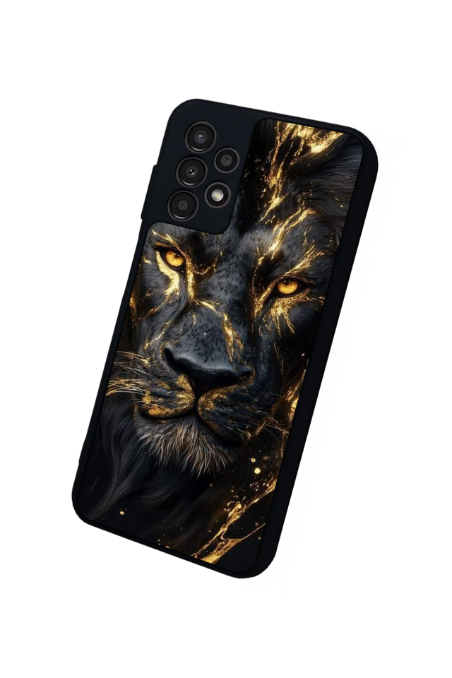 Samsung Galaxy A13 Uyumlu Aslan Tasarımlı Glossy Premium Kılıf