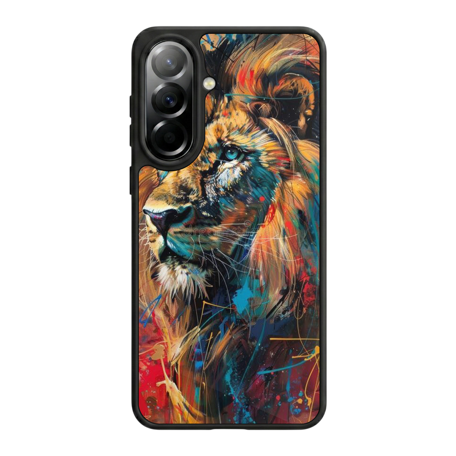 Samsung Galaxy A37 Uyumlu Aslan Tasarımlı Glossy Premium Kılıf