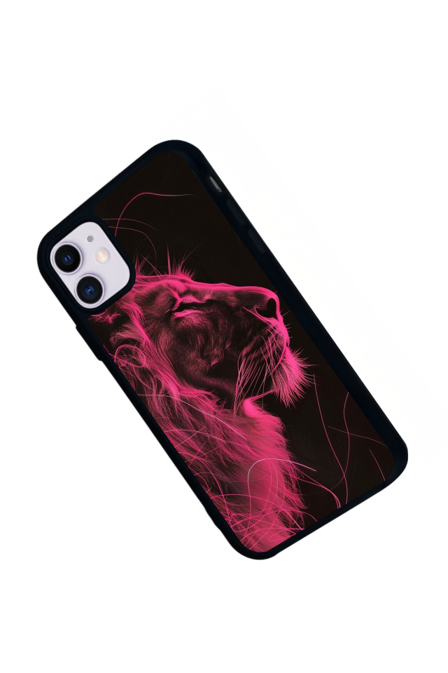 iPhone 11 Uyumlu Aslan Tasarımlı Glossy Premium Kılıf