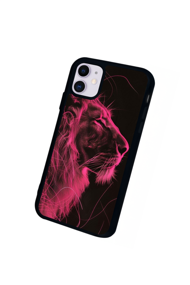 iPhone 11 Uyumlu Aslan Tasarımlı Glossy Premium Kılıf