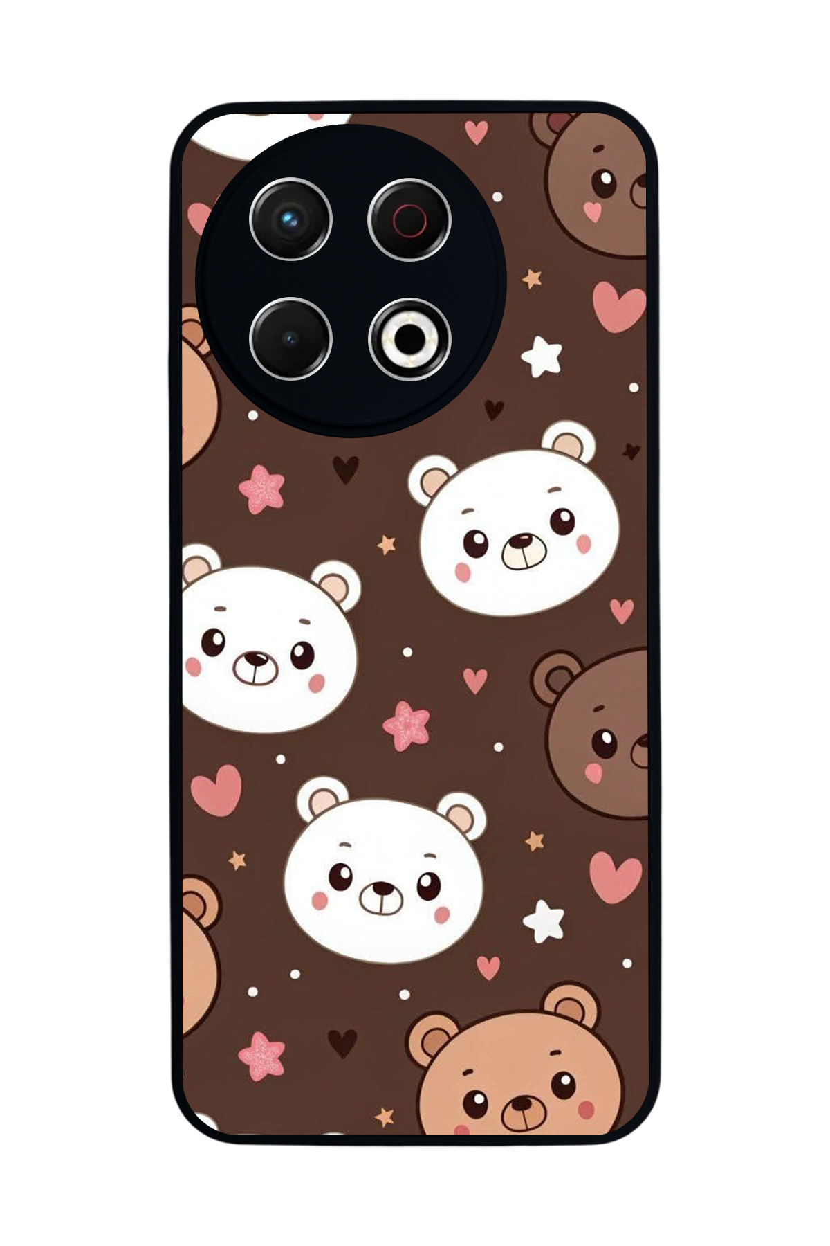 Tecno Spark 30 Pro Uyumlu Ayı Tasarımlı Glossy Premium Kılıf