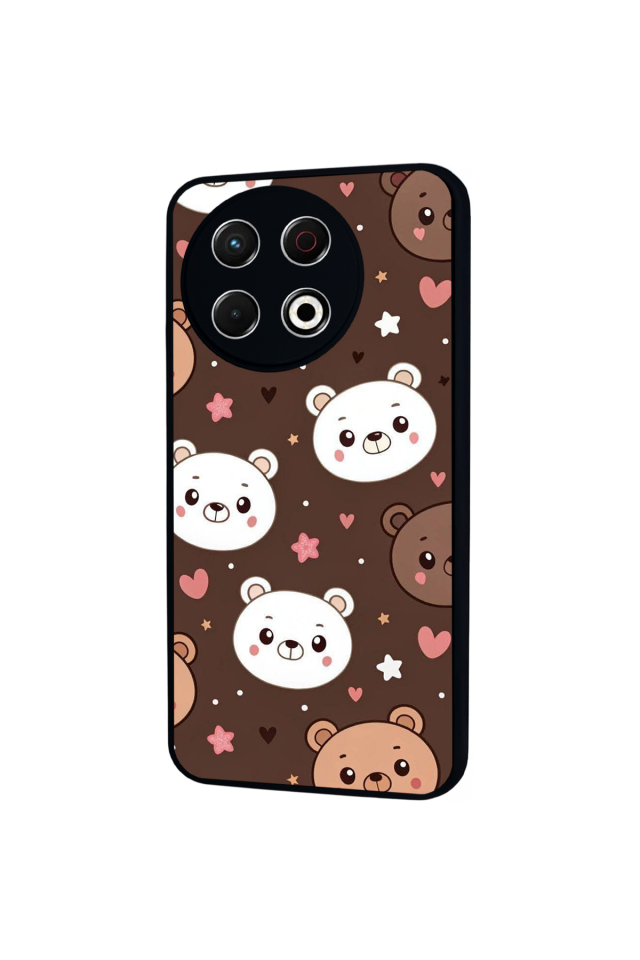 Tecno Spark 30 Pro Uyumlu Ayı Tasarımlı Glossy Premium Kılıf