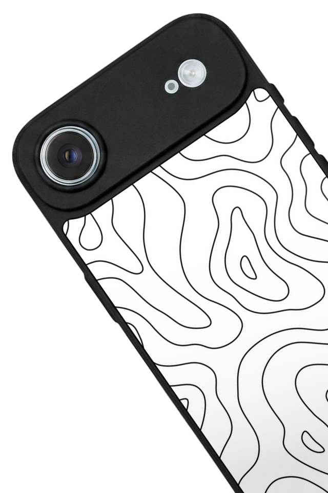 iPhone 17 Air Uyumlu Çizgi Sanatı Tasarımlı Glossy Premium Kılıf