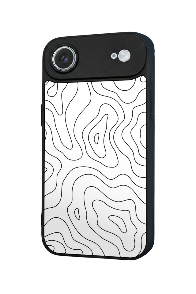 iPhone 17 Air Uyumlu Çizgi Sanatı Tasarımlı Glossy Premium Kılıf
