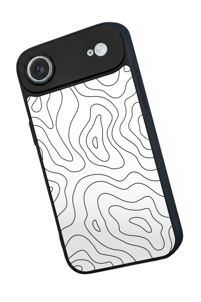 iPhone 17 Air Uyumlu Çizgi Sanatı Tasarımlı Glossy Premium Kılıf
