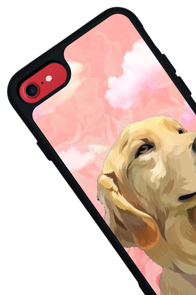 iPhone 8 Uyumlu Golden Kopek Tasarımlı Glossy Premium Kılıf