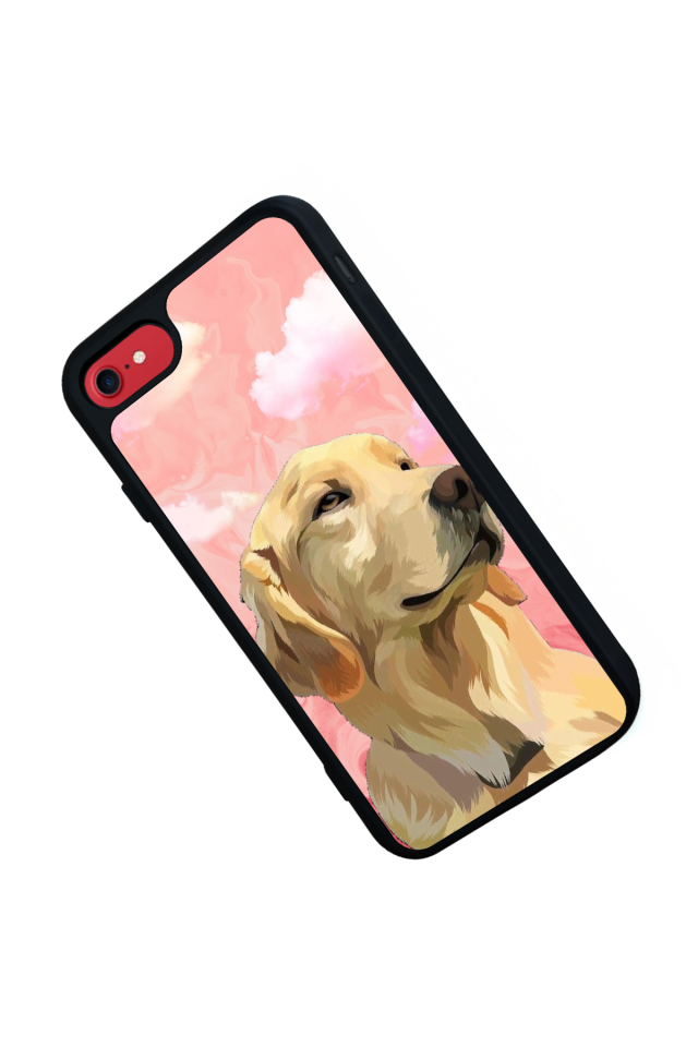 iPhone 8 Uyumlu Golden Kopek Tasarımlı Glossy Premium Kılıf