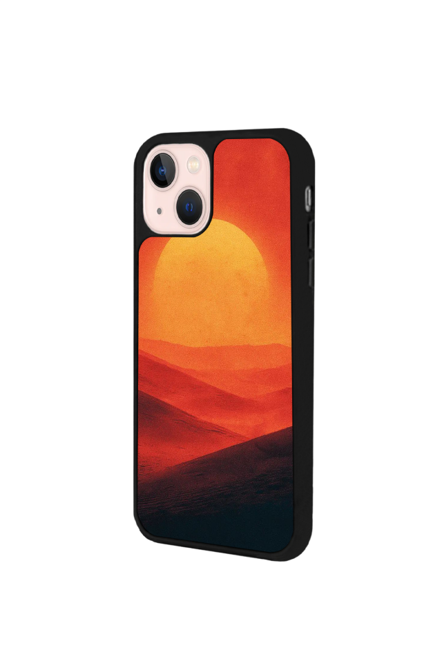 iPhone 13/14 Uyumlu Güneş Tasarımlı Glossy Premium Kılıf