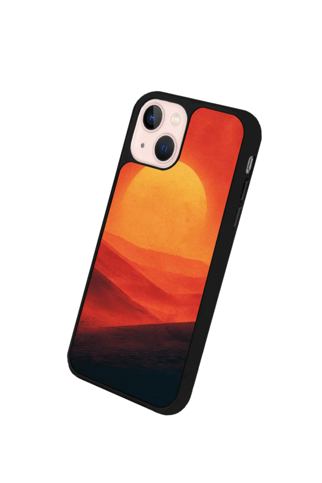 iPhone 13/14 Uyumlu Güneş Tasarımlı Glossy Premium Kılıf