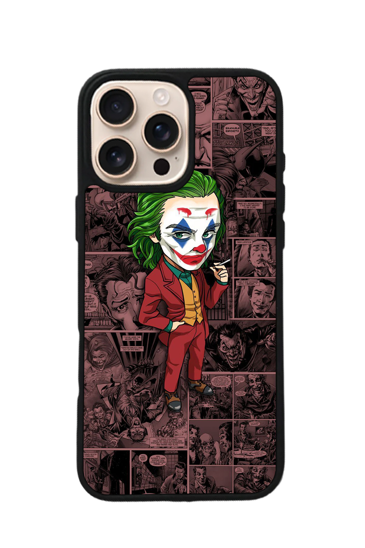 iPhone 16 Pro Uyumlu Joker Tasarımlı Glossy Premium Kılıf