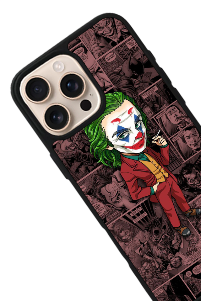 iPhone 16 Pro Uyumlu Joker Tasarımlı Glossy Premium Kılıf
