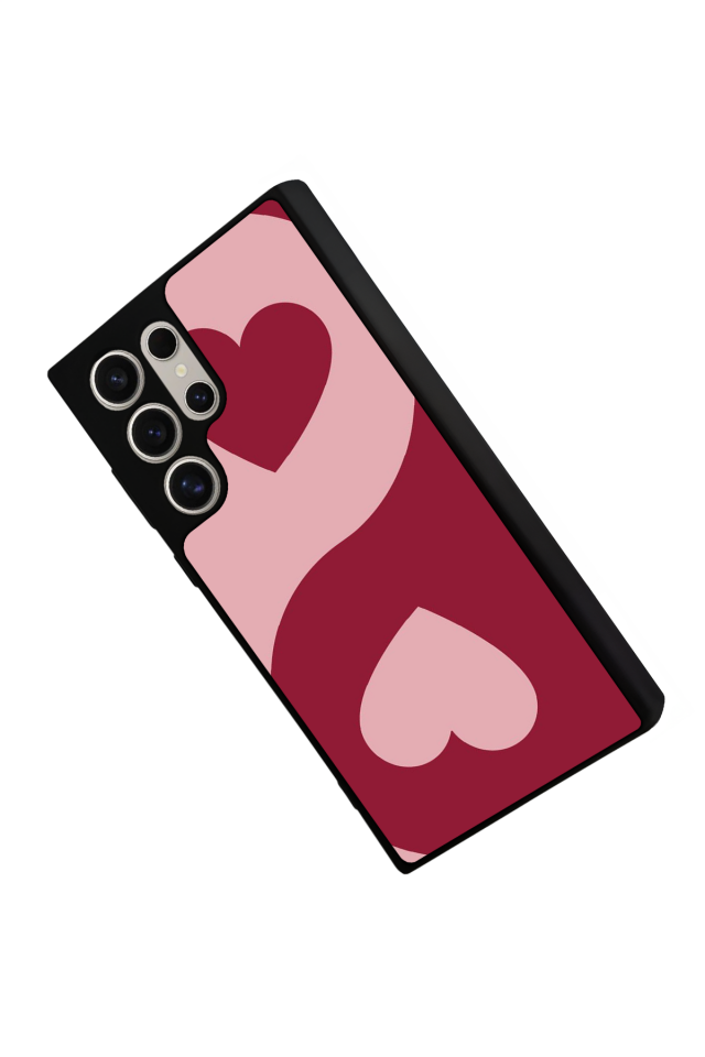 Samsung Galaxy S22 Ultra Uyumlu Kalp Love Tasarımlı Glossy Premium Kılıf
